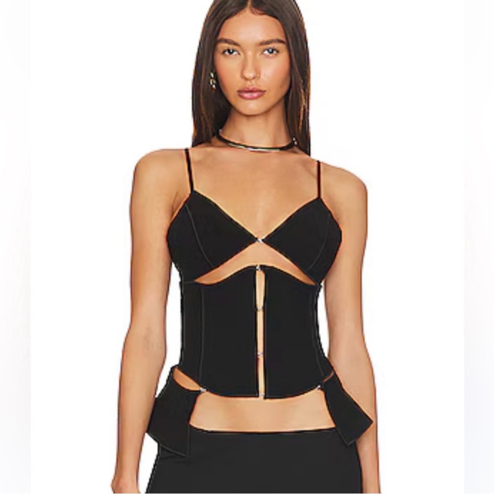 Bec & Bridge Black Cutout Tank Top